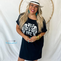 Wild And Free T-Shirt Dress | TheBrownEyedGirl Boutique