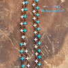 Semi-Precious Stone Cross Necklace