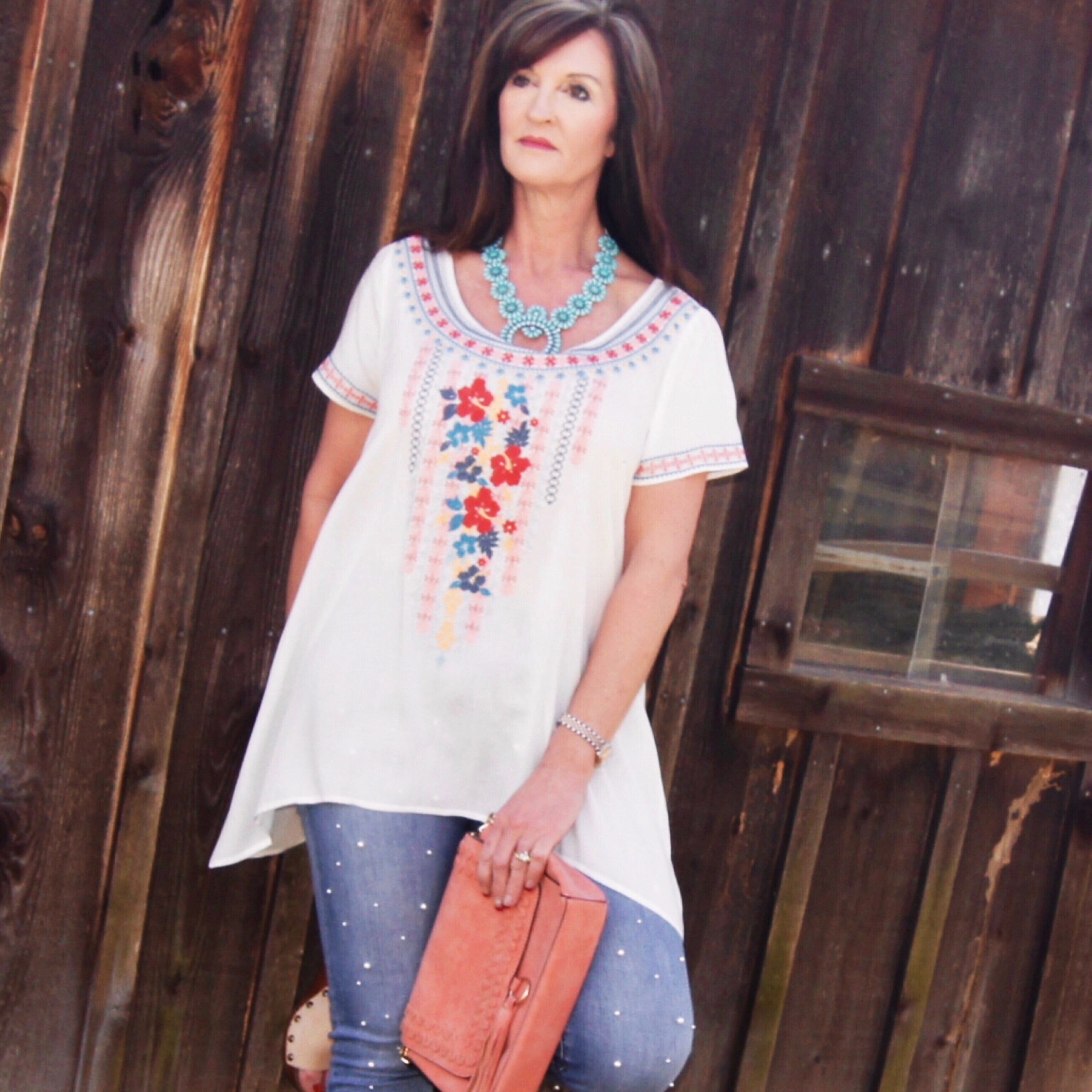 Ashley Ivory Floral Embroidered Top - TheBrownEyedGirl Boutique